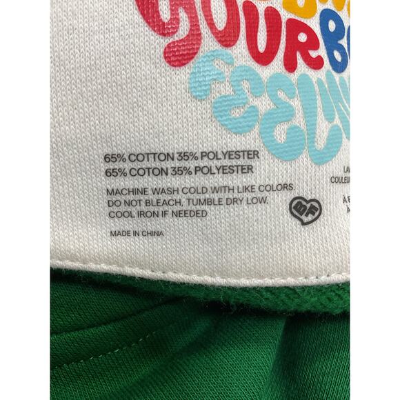 Alice + Olive X Big Feelings One Love Green Cotton Hoodie Size OS - Picture 5 of 5